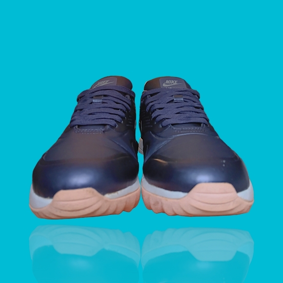 Nike Air Max 1 Low Spikeless Golf Metallic Dark Purple Great Pre-owned Condition - Picture 8 of 16